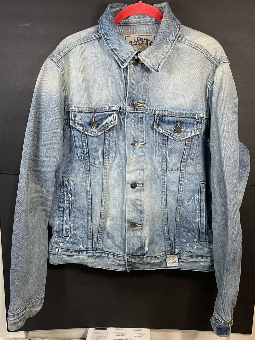VTG Abercrombie Fitch
Jacket Size XL Trucker Faded Distressed 90s Y2K